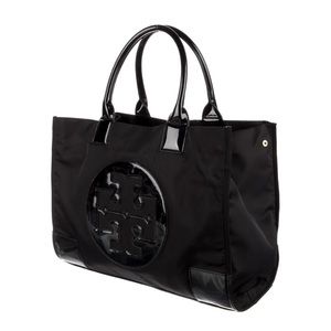 Tory Burch Patent Tote Bag in Black